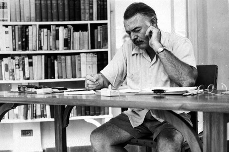 Hemingway ținea evidența cuvintelor scrise zilnic